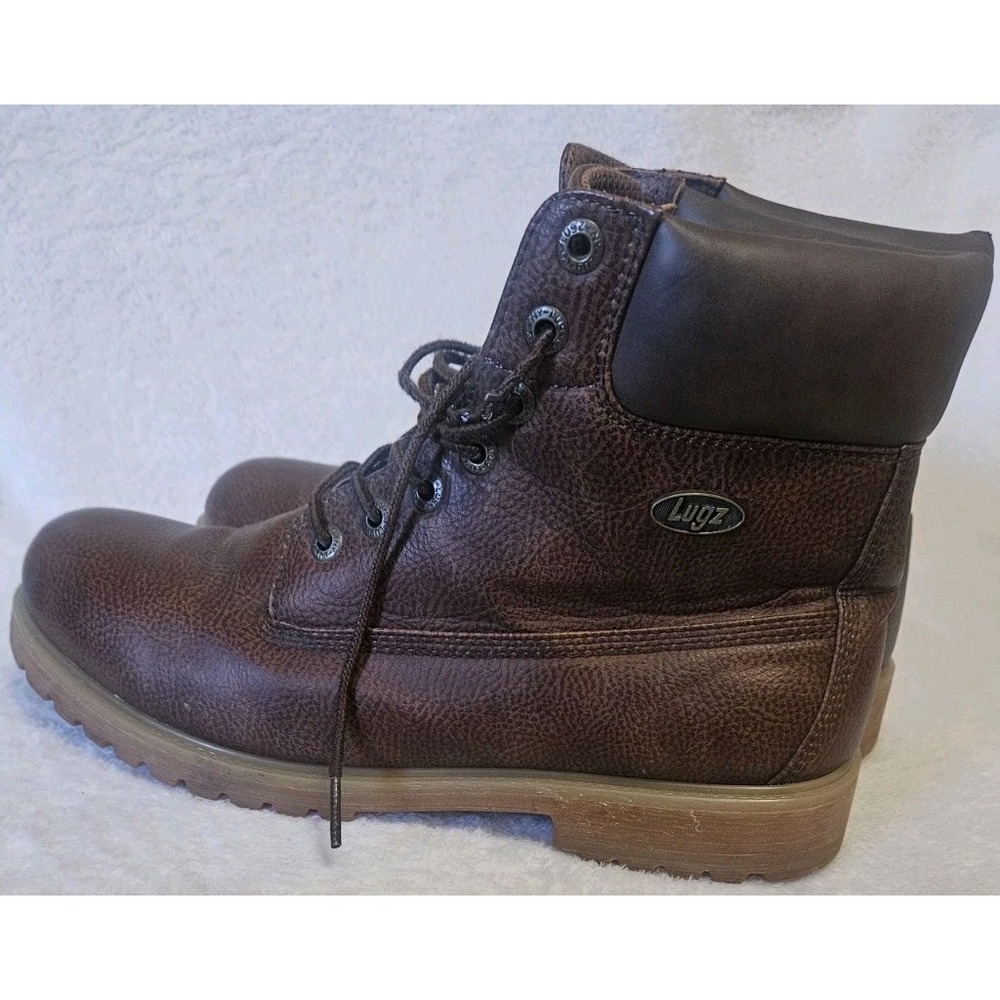 Lugz Convoy Men Water Resistant Brown Work Ankle Boots MCONWRGV-2535 Size 12